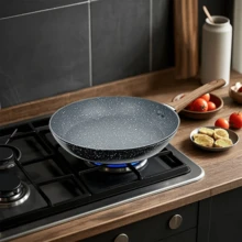 3 件套不粘煎锅套装，包含 7 英寸、9.5 英寸、11 英寸不粘健康烹饪锅，带耐热手柄，适用于电磁炉，灰色