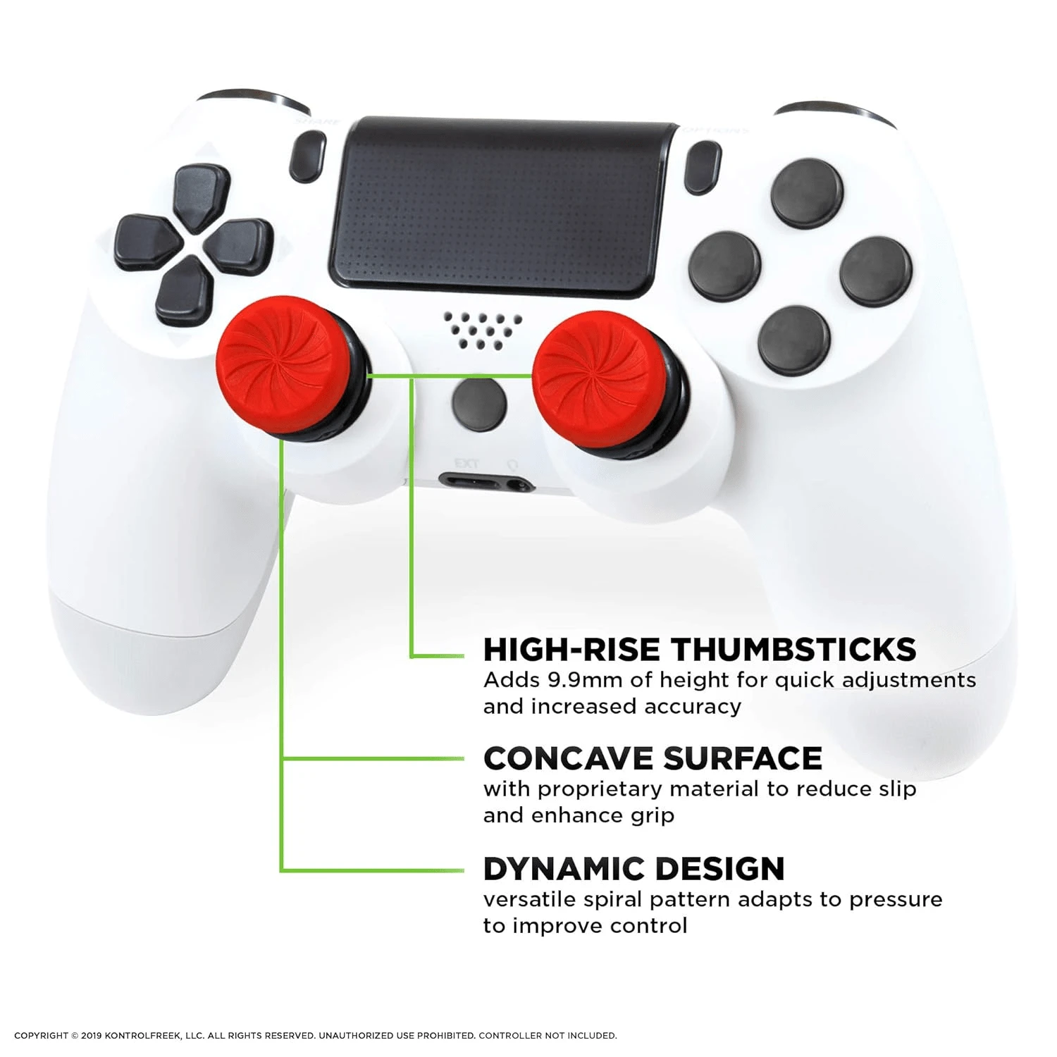 全新 2 件 Freek Galaxy Performance 拇指握把帽硅胶摇杆帽保护套适用于 PlayStation P5 Dualsenese P4 控制器硅胶帽