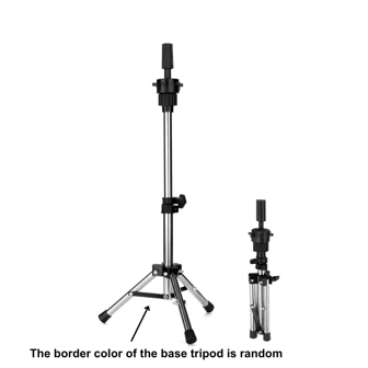 Tripod Mini Mannequin Head Stand, Wig Stand Tripod Adjustable (36.83-55.37 Cm) For Mannequin Heads Training Heads
