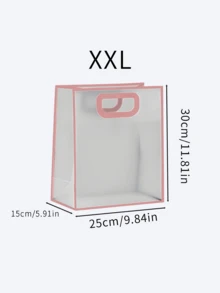 1个/5个/10个白色、粉色、黑色透明磨砂礼品袋 - 粉色 - 查看 23