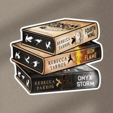 Iron Flame & Agate Storm Design Stickers - Self-Adhesive, Perfect For Laptops, Kindles, Notebooks, Etc. Kindle Accessories Book Series Design, Durable Vinyl Stickers, Book Decor, School Supplies, Back To School - Multicolor - View 10