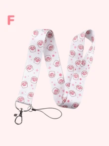 1 件可爱猫爪图案颈绳/黑白猫爪图案颈绳/可爱猫爪颈绳/粉色猫爪颈绳，适用于手机挂绳、游戏机、相机挂绳、证件挂绳、通行证、交通卡、工作证、场地证书、音乐会、鸡尾酒会等。非常适合男朋友、女朋友