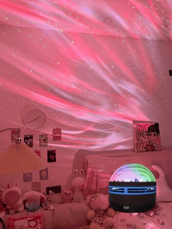 1pc Dreamy Starry Sky Projector Light - Illuminate Romantic Bedroom, Add Shimmering Accents To Holidays, Camping Adventures And Parties - Magical Gift For Any Occasion, 2-In-1 Northern Lights & Ocean Wave Projector, Suitable For Bedroom/Game Room/Home Theater/Ceiling/Birthday Party