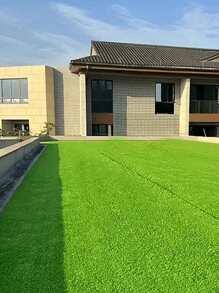 قطعة واحدة من عشب صناعي/ سجادة عشب لملعب كرة القدم الخارجي ، تصميم هندسي