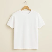 Basic T-Shirt Bright Colors 100% Cotton 30.1 Unisex - 白色 - 查看 1