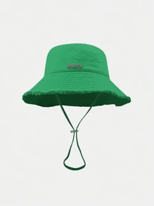 1 pezzo Cappello da pescatore da donna con coulisse sul bordo, in tessuto morbido, antivento, alla moda, adatto per uso quotidiano, pendolarismo, viaggi, vacanze e regalo di Ognissanti