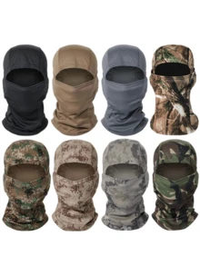 1pc Adjustable Balaclava Face Mask, Windproof Protective Cover, Outdoor Cycling Face Shield, Breathable Dust-Proof Sunscreen Neck Gaiter - Multicolor - View 2