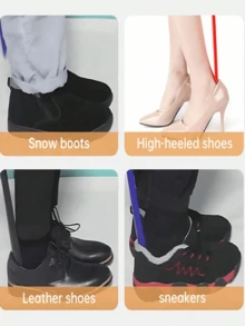 1 Piece / Long Handle Shoe Horn, Shoe Helper, Easy Shoe Access Tool, Plastic Shoe Spoon, Boot Horn, Dressing Aid Stick / Reduces Bending, Smooth Glide Surface, Durable Plastic Construction, Hanging Loop For Easy Storage / For Everyday Shoe Wearing, Putting On Boots, Travel Use / For Adults, Seniors, Individuals With Back Issues, People With Limited Mobility, All Shoe Wearers - Multicolor - View 6