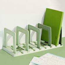 Organizador de Mesa Modular Desmontável com 4 Prateleiras, Prateleira de Exibição e Armazenamento, Verde Gradiente
