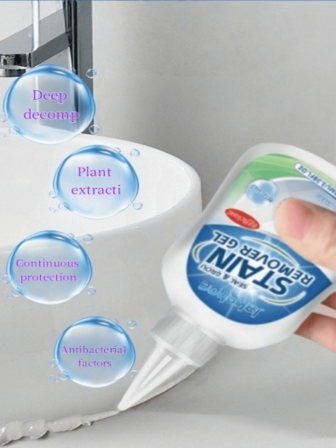 jakehoe 100ml/1pc Multi-Purpose Cleaning Gel, Strong Stain Remover For Wall, Floor, Kitchen. Effective For Degreasing, Mold Removal, Stain Cleaning. Suitable For Latex Paint, Tiles, Glass And More.