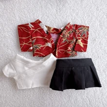 LABUBUS 15-17cm Interchangeable Doll Clothing Set: Kimono, Japanese Clothing | Party Or Birthday Blind Box Clothing | Teen Gift Doll, Toy, Clothes Doll (Clothing Accessories Only)