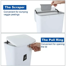 Hanging Trash Can, Kitchen Cabinet Door Hanging Trash Can, Local Inventory Shipping, Covered Kitchen Trash Can, Food Trash Can That Can Be Hung Or Pasted, Large Storage Paper Basket Suitable For Kitchen, Bathroom, Bedroom And Office, Great Mother's Day Gift