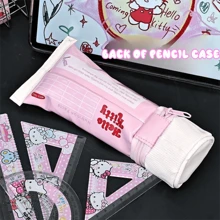 Sanrio Étui à crayons multifonction en forme de dentifrice Hello chat mignon. Sac de rangement pour lunettes KT chat drôle. Étui de protection pour accessoires d'appareil photo, perche à selfie. Sac cosmétique/boîte à papeterie/étui à crayons drôle portable. Organisateur de bureau. Récompenses étudiantes créatives