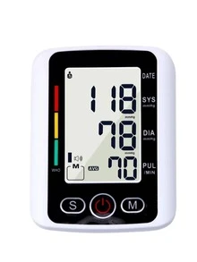 1 pezzo Monitor per la pressione sanguigna da braccio, monitor digitale LCD per la pressione sanguigna alta per uso domestico, strumento per la misurazione del battito cardiaco, sfigmomanometro automatico per tenere sotto controllo la salute della tua famiglia