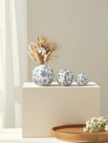 Um Vaso Esférico Dourado de Luxo Leve, Adequado para a Sala de Estar, Sala de Jantar, Escritório, Hall de Entrada...