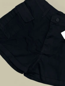 Women's Cargo Jean Shorts - 黑色 - 查看 4