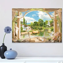 1pc 3D Natural Lake Scenery Fake Window Wall Sticker, Snowy Mountain Lake And Stream Outdoor View Wall Decal For Living Room, Bedroom, Dining Room, Removable And Reusable Wall Art, 29.53 Inch * 19.69 Inch Room Decor Home Decor Stickers Wall Decor Wall Stickers