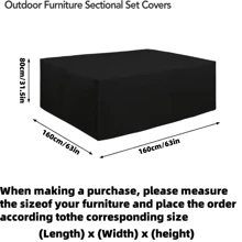 1pc 210D Oxford Cloth Dust Cover,Waterproof Cover,A Cover Suitable For Waterproofing And Preventing Leaf Drop On Household Outdoor Furniture