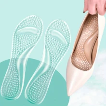 2 件女士夏季凉鞋和高跟鞋凝胶足弓支撑鞋垫，防滑柔软透气硅胶鞋垫，适用于高跟鞋和休闲鞋，缓冲足弓支撑，耐用设计，防止鞋跟滑动 - 彩色 - 查看 1