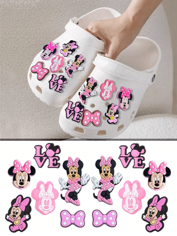 Disney Disney 12pcs 5pcs Cute Mouse Shoe Charms For Clog Shoes Decoration, Cartoon Charms Accessories For Women Men Shoe Decoration
