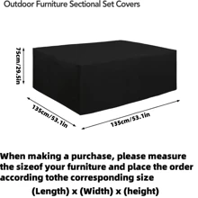 1pc 210D Oxford Cloth Dust Cover,Waterproof Cover,A Cover Suitable For Waterproofing And Preventing Leaf Drop On Household Outdoor Furniture