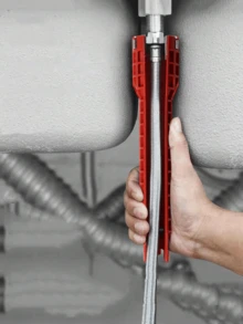 1pc Heavy-Duty 5-In-1 Multifunctional Water Tank Wrench - Heavy-Duty Plastic Construction, All-In-One Design With 5-Point Socket & 5-Point Socket Head