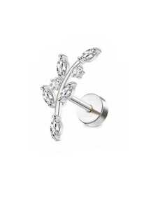 CASSIECA CASSIECA 1 Stück 16 Gauge Knorpel Ohrringe für Frauen, flacher Stecker - Hypoallergen, chirurgischer Edelstahl Stud Hoop Knorpel Ohrring Set für Daith, Concha, Tragus, Helix Piercings, Einzelstück