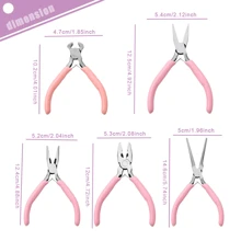 Pinces roses en acier inoxydable, mini pinces, outils à main DIY, pinces à fil d'acier, pinces à bec effilé, outils de fabrication de bijoux