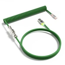 كابل لوحة المفاتيح الملفوف بالوان RGB فائقة C01 ، كبل طراز Aviator مخصص احترافي من USB-C لألعاب الكمبيوتر ، تصميم مزدوج مبطن مستقر ، من النوع C إلى USB-A فائق السرعة 2 م ، محول معدني قابل للفصل للاعبي الكمبيوتر