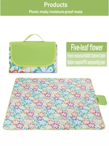 1pc Extra Thick Large Picnic Mat | Beach Blanket, Made Of 600D Oxford Cloth, Scratch-Resistant/Durable, Multipurpose/Waterproof/Dust-Proof/Camping Mat/Indoor & Outdoor Rug For Spring/Summer, Camping, Beach, Lawn, River, Office, Weddings, Easter, Graduation, Parties. Fashionable Design, Easy To Fold And Carry. (Two Different Covers, Different Pastes, Random Delivery! Ps: The Effect Of Opening Is The Same)