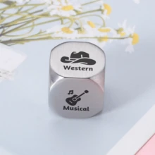 Custom Movie Decision Dice, Personalized Couple Anniversary Gift, Date Night Dice, Personalized Gift For Couple, Personalized Gift For Him, Gift Accessory Box - Silver - View 3