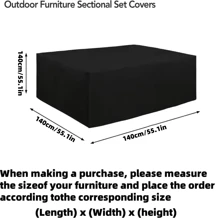 1pc 210D Oxford Cloth Dust Cover,Waterproof Cover,A Cover Suitable For Waterproofing And Preventing Leaf Drop On Household Outdoor Furniture