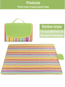 1pc Extra Thick Large Picnic Mat | Beach Blanket, Made Of 600D Oxford Cloth, Scratch-Resistant/Durable, Multipurpose/Waterproof/Dust-Proof/Camping Mat/Indoor & Outdoor Rug For Spring/Summer, Camping, Beach, Lawn, River, Office, Weddings, Easter, Graduation, Parties. Fashionable Design, Easy To Fold And Carry. (Two Different Covers, Different Pastes, Random Delivery! Ps: The Effect Of Opening Is The Same)