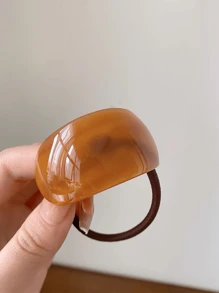 2 pièces Attaches à cheveux rétro mode en acétate incurvé, accessoires cheveux haut de gamme pour queue de cheval