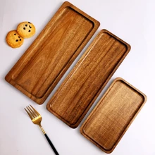 Tavă din lemn de salcâm - Tavă dreptunghiulară, 3 dimensiuni: mare, medie, mică, platou de servire aperitive pentru carne, brânză, pâine, legume, mâncare gătită, accesoriu de bucătărie, platou pentru mezeluri, vas pentru dulciuri, tavă pentru depozitarea fructelor și gustărilor, recipient pentru brânzeturi, platou reutilizabil pentru gustări