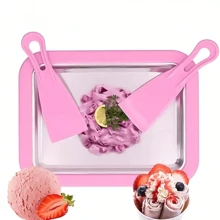 1 Pcs Ice Cream Maker Roll With 2 Scrapers, Homemade Ice Cream Maker, Sorbet, Frozen Yogurt, Italian Ice Cream Maker