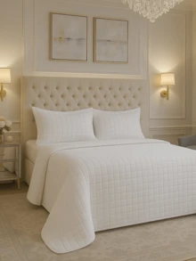Queen Size Athenas 400 Thread Count Bedspread High Quality Embroidery Bed - 灰色 - 查看 3