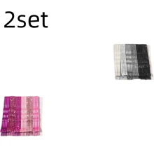 (24 pièces) 1 set d'épingles à cheveux colorées avec brillants, pinces à cheveux ondulées avec maintien puissant et antidérapantes, accessoires de coiffure. Épingles à cheveux pour coiffures épaisses de tous âges, femmes à la mode. Épingles à cheveux latérales colorées, métalliques et dégradées. Barrettes et pinces à cheveux