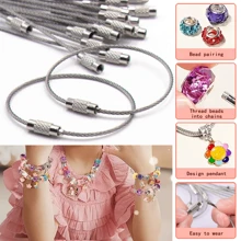 Pulseira de Corrente de Contas em Formato de Cobra de Aço Inoxidável, Fecho para Confecção de Pulseiras, Chaveiro, Adequado para Joalheria DIY, Corrente para Joalheria, Acessórios de Pulseira em Branco