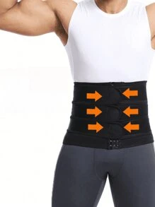 1 pièce, nouveau 2025 été Ensemble de 3 ceintures de fitness pour hommes, ceinture de modelage du corps et de resserrement de l'abdomen, ceinture transpirante et de resserrement de l'abdomen, convient pour la fitness quotidienne et les vêtements de sport