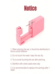 4pcs Disposable Ear Piercing Gun Kit, Unisex