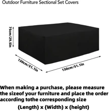 1pc 210D Oxford Cloth Dust Cover,Waterproof Cover,A Cover Suitable For Waterproofing And Preventing Leaf Drop On Household Outdoor Furniture
