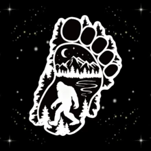 大脚怪足迹森林乙烯基贴花 - 耐用 PVC 贴纸，适用于汽车、笔记本电脑、头盔和工具箱 - 户外探险主题学校用品，返校 - 彩色 - 查看 9