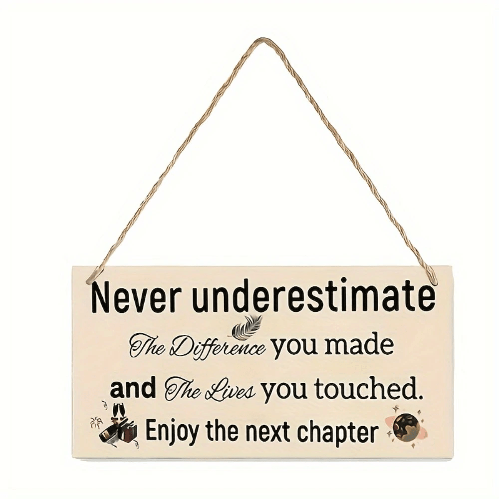 1 pieza Placa colgante de madera "Farewell" - Regalo de despedida perfecto para compañeros de trabajo, decoración de oficina o del hogar, despídase de una manera elegante - Regalo de despedida ideal para amigos y colegas
