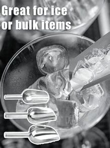 1pc Stainless Steel Ice Scoop, Cocktail Ice Scoop, Reusable Ice Scoop , Ice Scoop, Ice Bucket Stainless Steel Scoop, Food Scoop, Flour Shovel, Coffee Shovel, Cat Food Shovel, Dog Food Shovel, Holiday Party Tool, For Summer Bar Supplies Etc.(Dear Customers:There May Be Slight Scratches During Transportation, Which Will Not Affect The Use)