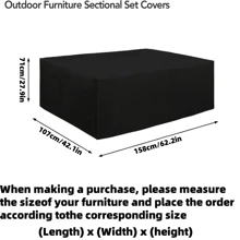 1pc 210D Oxford Cloth Dust Cover,Waterproof Cover,A Cover Suitable For Waterproofing And Preventing Leaf Drop On Household Outdoor Furniture