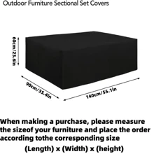1pc 210D Oxford Cloth Dust Cover,Waterproof Cover,A Cover Suitable For Waterproofing And Preventing Leaf Drop On Household Outdoor Furniture