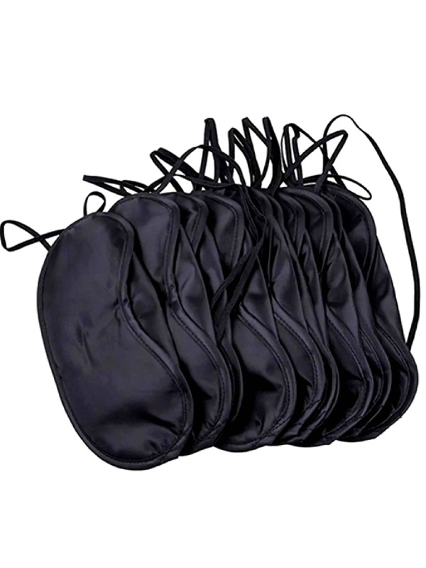 5pcs Soft Black Sleep Masks - Comfortable Eye Covers For Nighttime & Travel, Preservative-Free Material, Adjustable Straps For Secure Fit, Ideal For Mature Skin Types, Sleep Eye Mask, Gaming Eye Mask