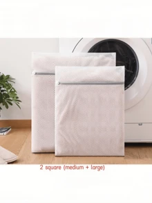 3 Pcs/2 Pcs/1 Pc Durable Honeycomb Bra Laundry Bag, With Zipper, Delicate Intimate Care, Round/Square Wash Organizer Bag, Suitable For Daily Home, Travel Usage, Portable