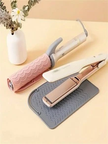Portable Silicone Heat-Resistant Pad, Straightener, Curling Iron Insulation Pad, Anti Slip And Heat-Resistant Pad, Travel Styling Tool For Travel Dressing Table, Travel Case For Hairdressing Tools - Heat-Resistant Pad, Straightener Pad, And Curling Iron Sleeve